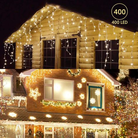Guirlande lumineuse LED stalactite suspendue, guirlande féérique d'extérieur, guirlande de Noël, guirlande de mariage, lampe chaleureuse (1/5)