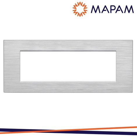 PLACCA TECNOPOLIMERO SPAZZOLATO M5006SL-9 JOY 6P SILVER (1/2)