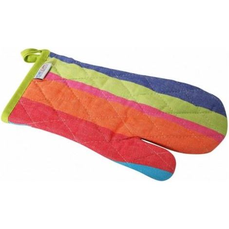 HOMESCAPES Multi Stripe Oven Mitt
