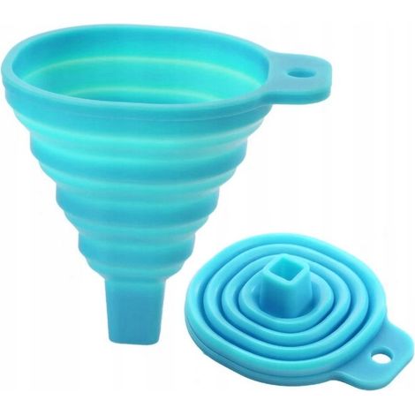 Embudo plegable de silicona para aceite y fluidos de coche (pequeño) (1/5)