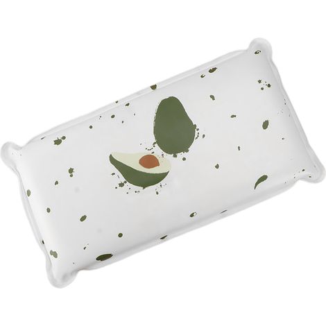 Oreiller rafraîchissant à refroidissement rapide, doux et lavable, motif dessin animé, idéal pour l'été, pour enfants et étudiants, vert foncé avocat. (1/5)