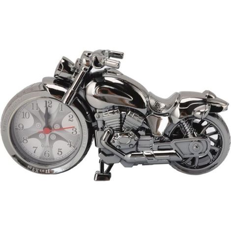Eosnow Réveil moto ingénieux modèle de simulation vintage pour enfants maison voiture bureau 168B or foncé, couleur unique (1/5)