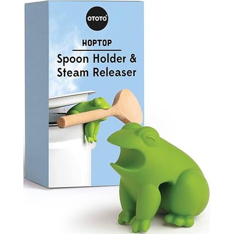 Repose-cuillère grenouille HopTop, accessoire cuisine mignon et pratique cadeau original (1/5)