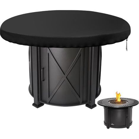 1 Housse Brasero Rond 100 Cm Tissu Oxford 420D Imperméable Anti-UV Cordon Serrage Extérieur Jardin (1/5)