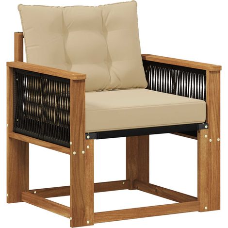 Maison Exclusive - Outdoor Mittelsofa Massivholz Akazie Natur (1/5)