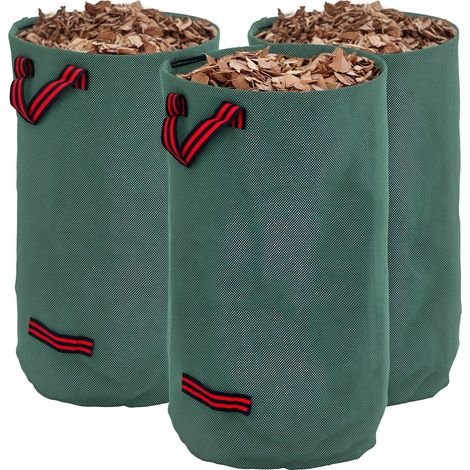 Lot de 3 sacs à déchets de jardin 120 L, solution pratique (1/5)