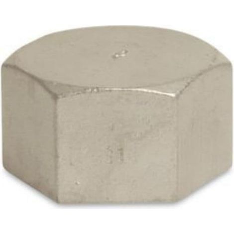 Gewindefitting Edelstahl Kappe 1 1/2" IG 10bar
