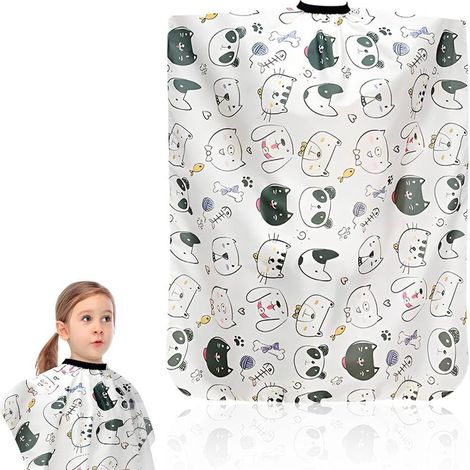 Hairdresser Cape for Children, Waterproof Hairdresser Cape with Snap Closure, Kids Hair Cutting Fabric Dinosaur Cartoon Cape Hairdressing Salon (1/5)