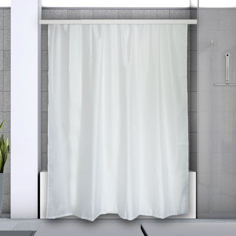 Barre tringle pour rideau de douche d'angle à fixer en Alu SURPRISE 80x80cm Blanc Spirella