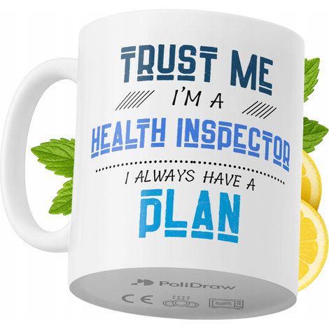 Taza para inspector de sanidad. Divertida taza de café o té con diseño gráfico y texto humorístico. Taza ideal para cumpleaños, santos, días festivos. Taza premium para ocasiones especiales en casa, o (1/5)