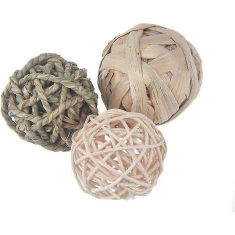 Petits animaux actifs, jouets de jeu Cheher pour lapins et gerbilles (Inde), lot de 3 très appréciés (1/3)
