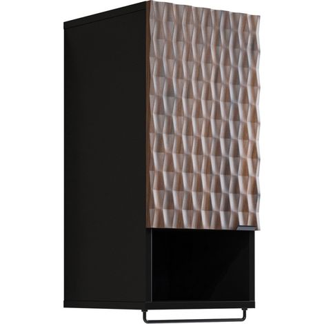 Mobile da bagno collezione KING – Rovere scuro e nero