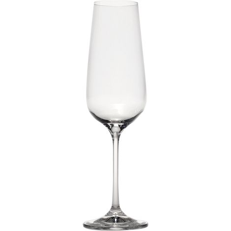 Scaligero Set 6 Calici per Spumante e Champagne in Vetro Sonoro Superiore, Design Elegante e Moderno, Capacità 19 cl, Collezione Luxury Line
