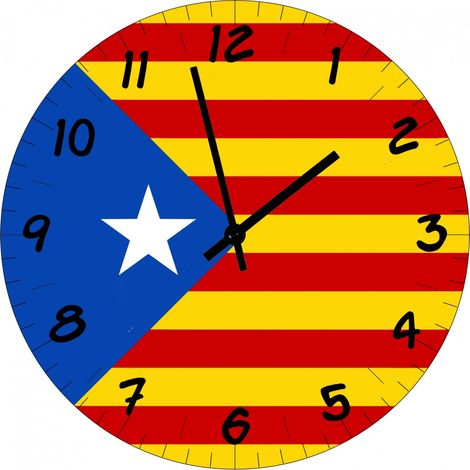 Horloge murale drapeau catalan CBKréation Verre 29 cm (1/2)