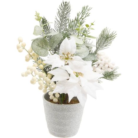 Poinsettia bianca compo h29 - Atmosphera créateur d'intérieur (1/2)