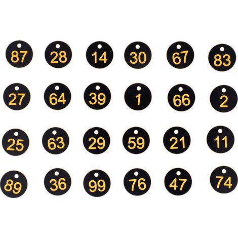 100 étiquettes numérotées rondes avec trou pour ruches, accessoire d'apiculture (noir et jaune) (1/5)