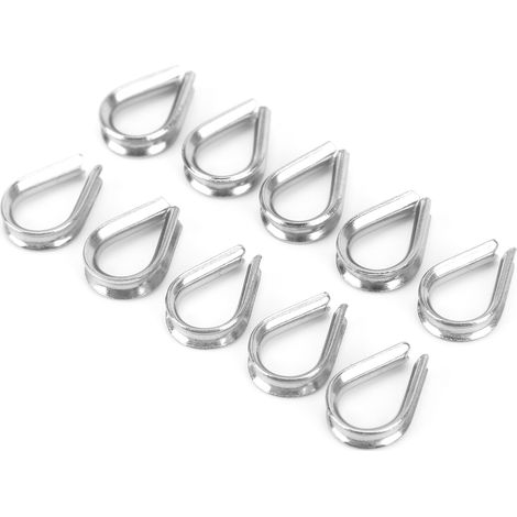 Colliers de serrage pour câbles métalliques de bateau en acier inoxydable de 2 mm, anneaux de protection pour câbles métalliques, cosses de serrage (1/5)