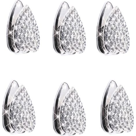 Set mit 6 Mini-Strasshaken für das Armaturenbrett, Halter für Schlüssel, Kabel und Kleinteile, Auto-Organizer (1/5)
