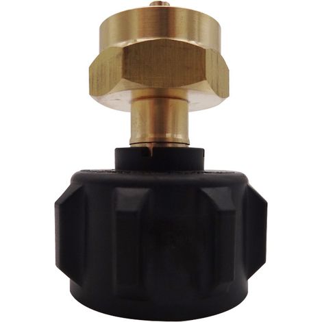 Adaptateur de remplissage de bouteille de gaz en laiton. Convertit les bouteilles de gaz POL en QCC1 pour barbecue extérieur. (1/5)