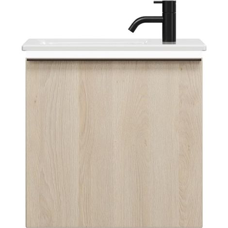 burgbad Eqio Slim lavabo en céramique avec meuble sous-lavabo et