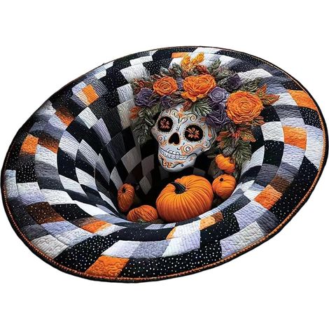 Tapis Illusion Optique Halloween Tapis Illusion 3D Matelassé Antidérapant Carpette De Sol Halloween Pour Intérieur Extérieur Salon Salle De Bain Cuisine Entrée Dortoir Fête De (1/5)