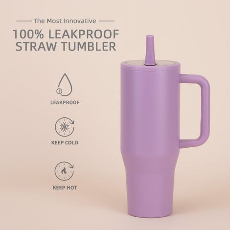 Tasse Isotherme Double Paroi Couvercle Pliable 2025 Nouveau Modèle 40oz Antifuite Portable Bec Verseur (1/5)