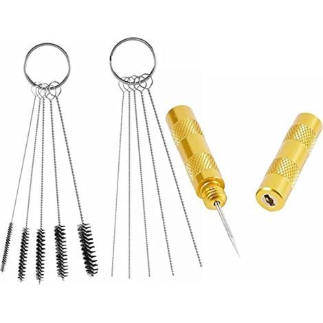Kit pour le nettoyage et la réparation des pistolets aérographes, avec brosses et aiguilles en acier inoxydable, 3 pièces (1/5)