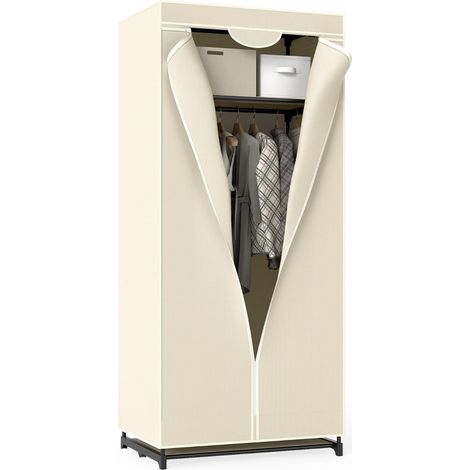 Armadio 75 x 50 x 170 cm pratico e facile da montare stile moderno tessuto non tessuto beige 200015837