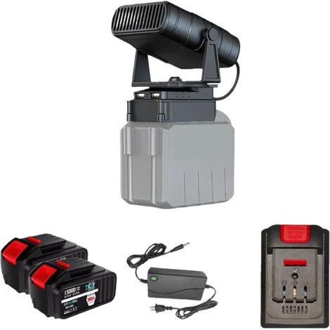 Radiateur électrique-Chauffage batterie rechargeable-35W-portable et silencieux -convient à une utilisation à domicile et au bureau(2 batterie et 1 chargeur)