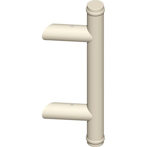 Poignée tubulaire extérieure DIVA XXI avec supports inclinés D 35mm H 350mm blanc RAL9010 - LA CROISEE DS - DS7382-036 (1/2)