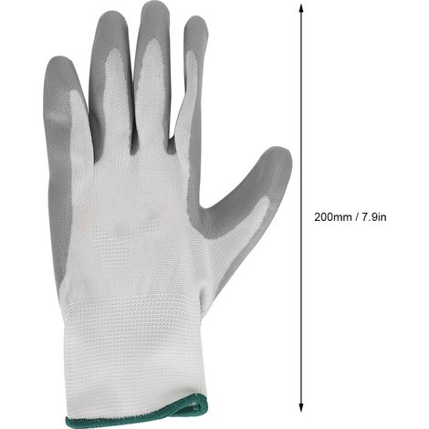 12 paires de gants de travail professionnels en nitrile résistants à l'usure, pour une protection optimale des mains. (1/5)