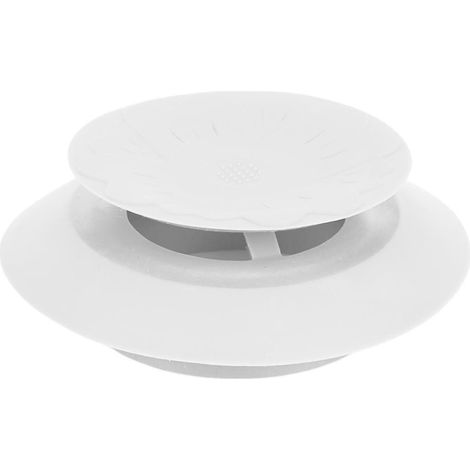 Tappo per lavabo, bianco, in silicone, moderno, 6 cm (1/5)