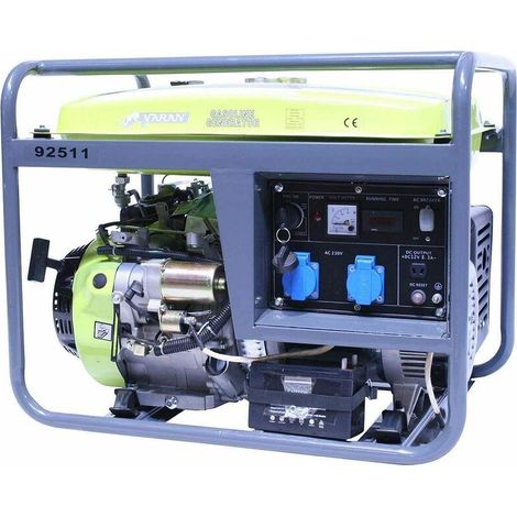 Groupe électrogène essence 6.0 kW 92511 – 2 x 230V – Démarrage électrique – Autonomie jusqu'à 10h – Compatible 12VDC - KW 2 X (1/5)