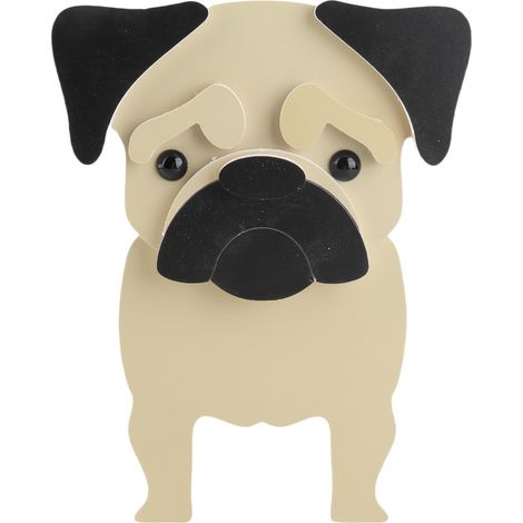 Pot de jardinière décoratif pour chien, haute capacité de charge, fleur mignonne pour la maison, décoration de jardin, pékinois marron, petite taille (1/5)