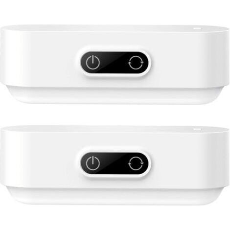 Lot de 2 lampes tactiles 3W, veilleuse LED à intensité variable et réglable en 5 couleurs, batterie rechargeable intégrée de 2000mAh, veilleuse adhésive pour la lecture, pour le placard, le miroir de