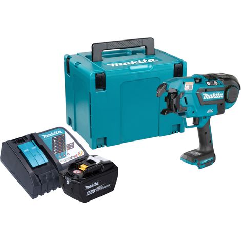 Makita DTR 180 ZJ Unidad de unión de armaduras a batería de 18 V, 0,8 mm, sin escobillas + 1 batería de 9,0 Ah + cargador + Makpac (1/5)