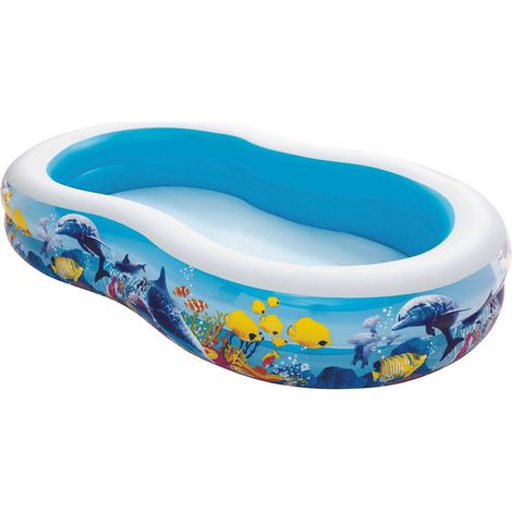 PISCINA GONFIABILE FAMILY SAGOMATA CON DISEGNI +3 ANNI cm.262x157x46h. peso Kg.4,1 (art.54118) BESTWAY