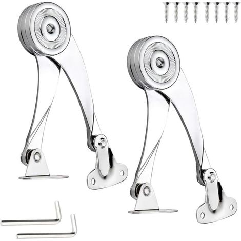 Charnière Porte Placard, Support Charnière Acier Inoxydable Charniere Meuble Réglable Angle D'ouverture 75 ° / 90 ° / 110 °avec Clé Hexagonale Pour Les Armoires Et Penderies Domestiques (1/5)