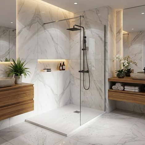 Piatto doccia in resina colore bianco 70x170 cm con griglia e piletta – Showey