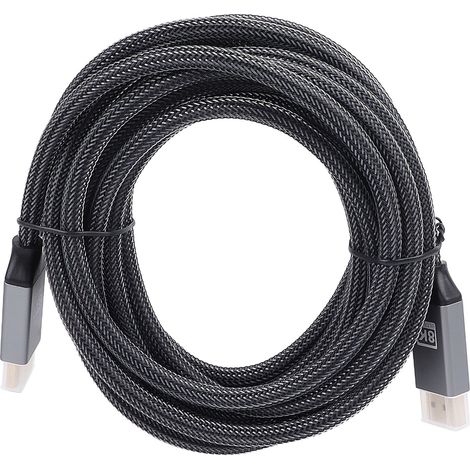 Câble DisplayPort 1.4 8K 5m Gris Nylon Haute Vitesse pour PC et Moniteur (1/5)