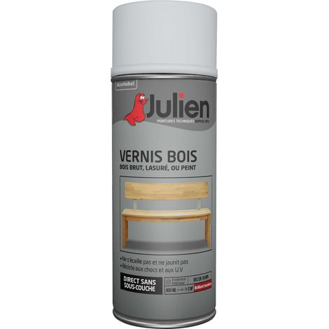 Vernis aérosol pour Bois - Satin Incolore - 400 ml - Julien