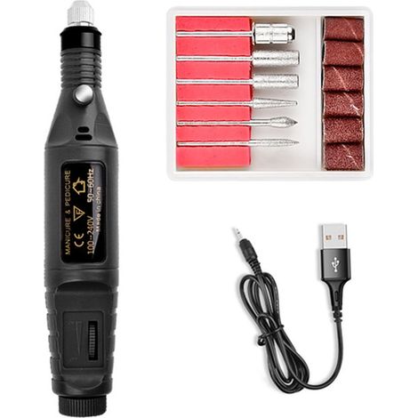 Gravierstift-Set mit elektrischem Schleifer und Handkurbel-Poliermaschine zum Gravieren von Metall, Glas, Leder, Holz, Kunststoff und Schwarz