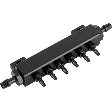 Kit collecteur d'admission universel 6 ports, vide, turbo, wastegate, boost, gaz, noir (1/5)