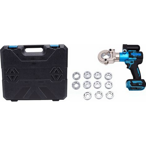 Pince à sertir électrohydraulique compatible avec les modèles Makita BL1815, BL1820, BL1830, BL1840, BL1850, BL1860 et BL1845 (outil de sertissage sans fil pour cosses de câble à tête ronde).