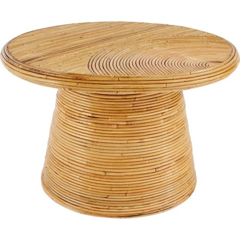 Table Basse en Rotin "Tanae" 70cm Naturel (1/4)