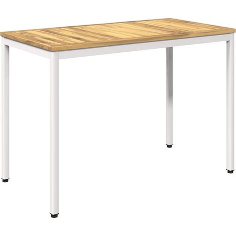 Table de dîner de jardin Blanc 108,5 x 55 x 75 cm vidaXL