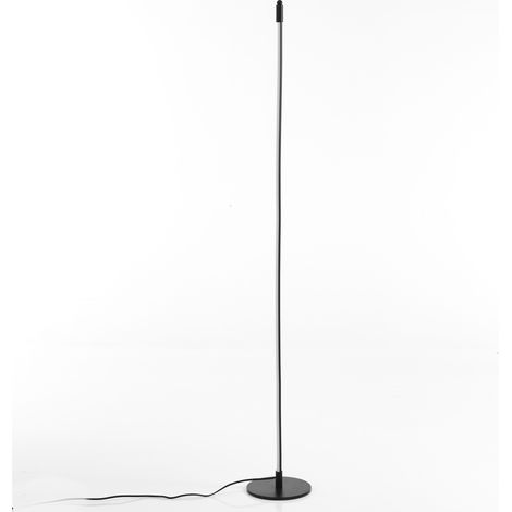 Lampada da terra in alluminio verniciato nera cm H.150 x Ø.20 (1/5)