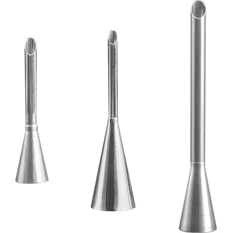 Douille à crème fouettée, douille professionnelle longue en acier inoxydable pour la décoration de crèmes et mousses.