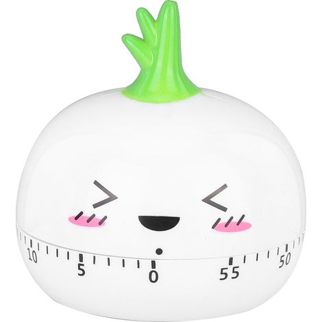 Minuteur de Cuisine Mécanique Manuel Compteur à Rebours avec Alarme - Blanc (1/5)