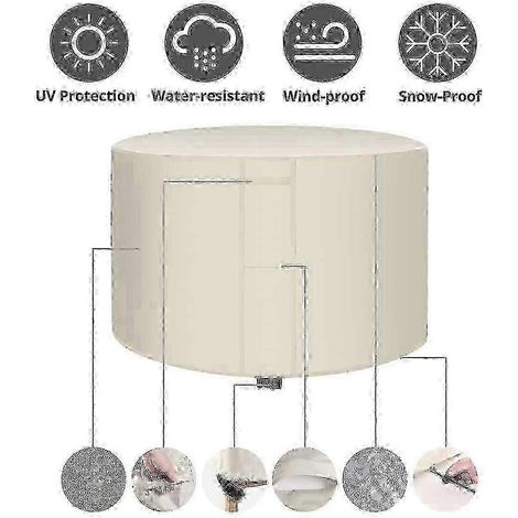 Housse extérieure pour tables en rotin - Imperméable, en tissu Oxford 420D, noire, 180 x 90 cm (1/4)